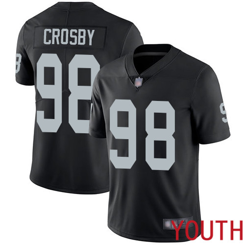Oakland Raiders Limited Black Youth Maxx Crosby Home Jersey NFL Football #98 Vapor Untouchable Jersey